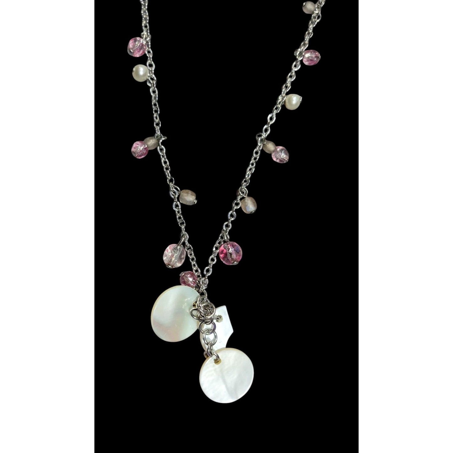 Cookie Lee Coquette Beaded Shell Necklace