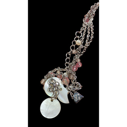 Cookie Lee Coquette Beaded Shell Necklace