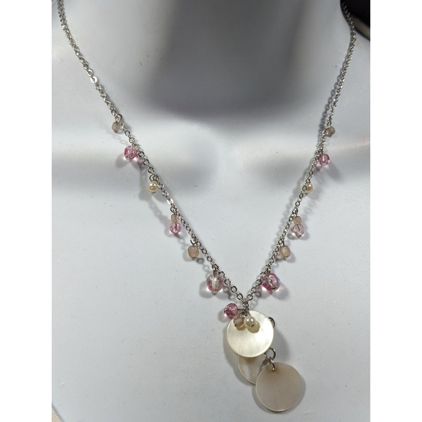 Cookie Lee Coquette Beaded Shell Necklace
