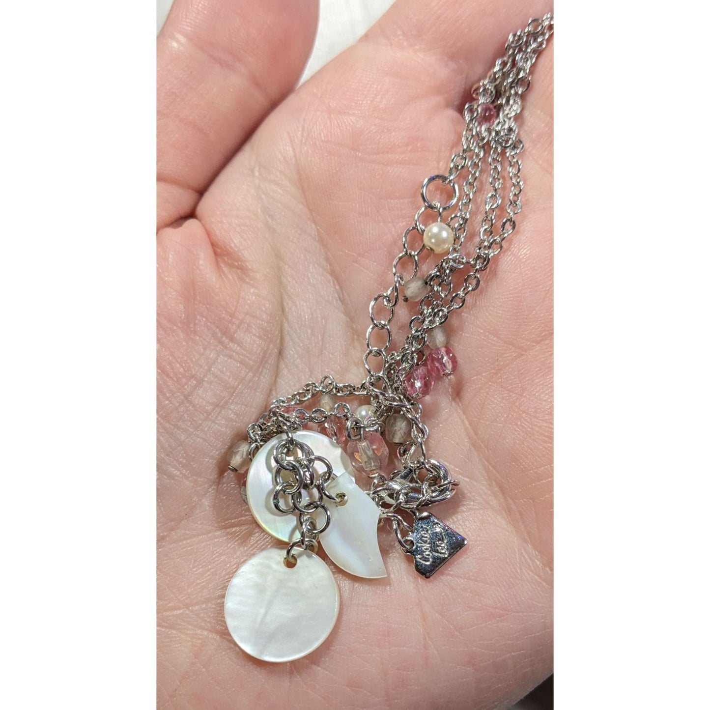Cookie Lee Coquette Beaded Shell Necklace