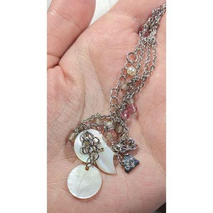 Cookie Lee Coquette Beaded Shell Necklace