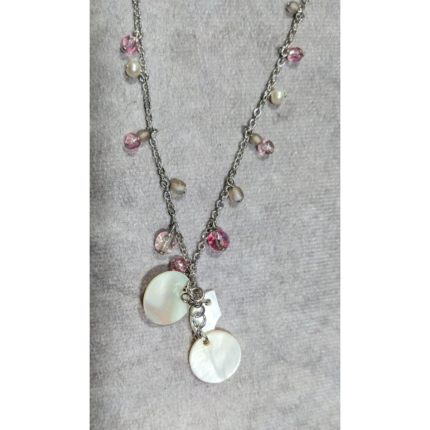 Cookie Lee Coquette Beaded Shell Necklace