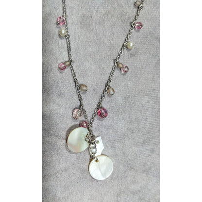 Cookie Lee Coquette Beaded Shell Necklace