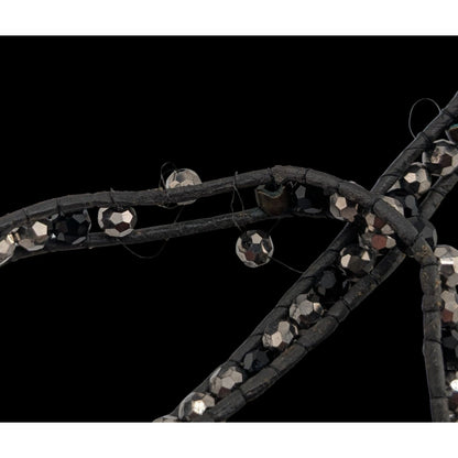 Club Monaco Black Beaded Adjustable Wrap Bracelet