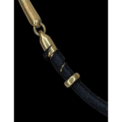 Stella & Dot Marcell Choker Collar Black And Gold Tone Necklace