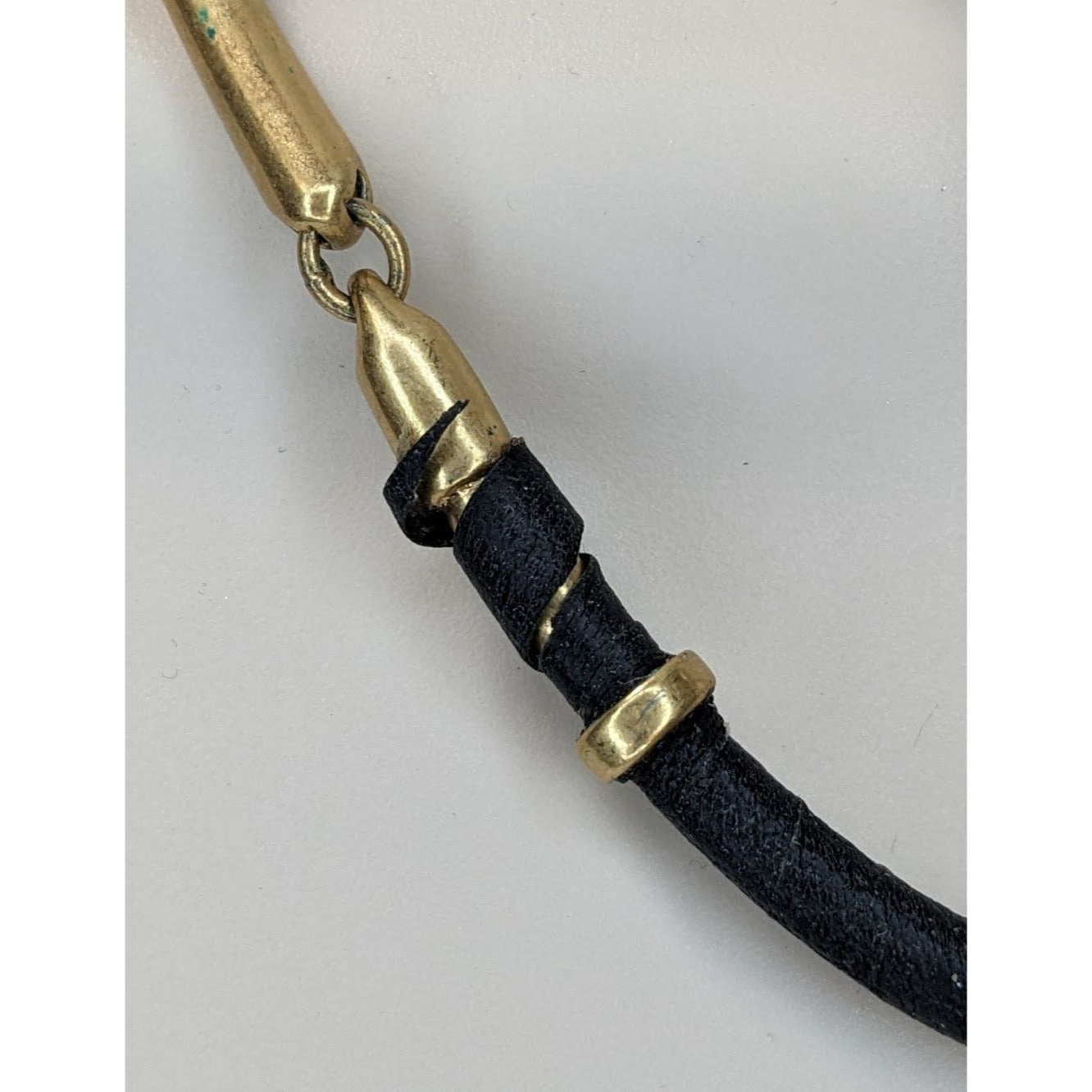 Stella & Dot Marcell Choker Collar Black And Gold Tone Necklace