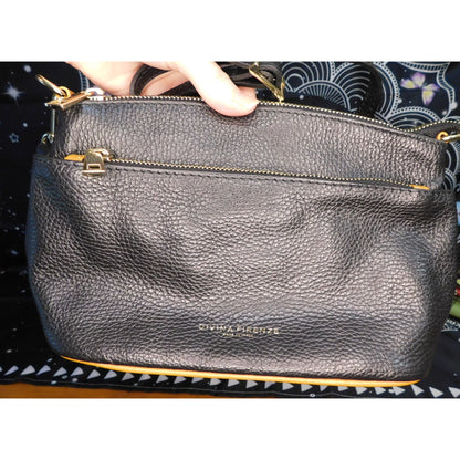 Divina Firenze Black Leather Crossbody Purse