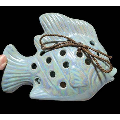 Mermaidcore Blue Iridescent Beachy Fish Decor