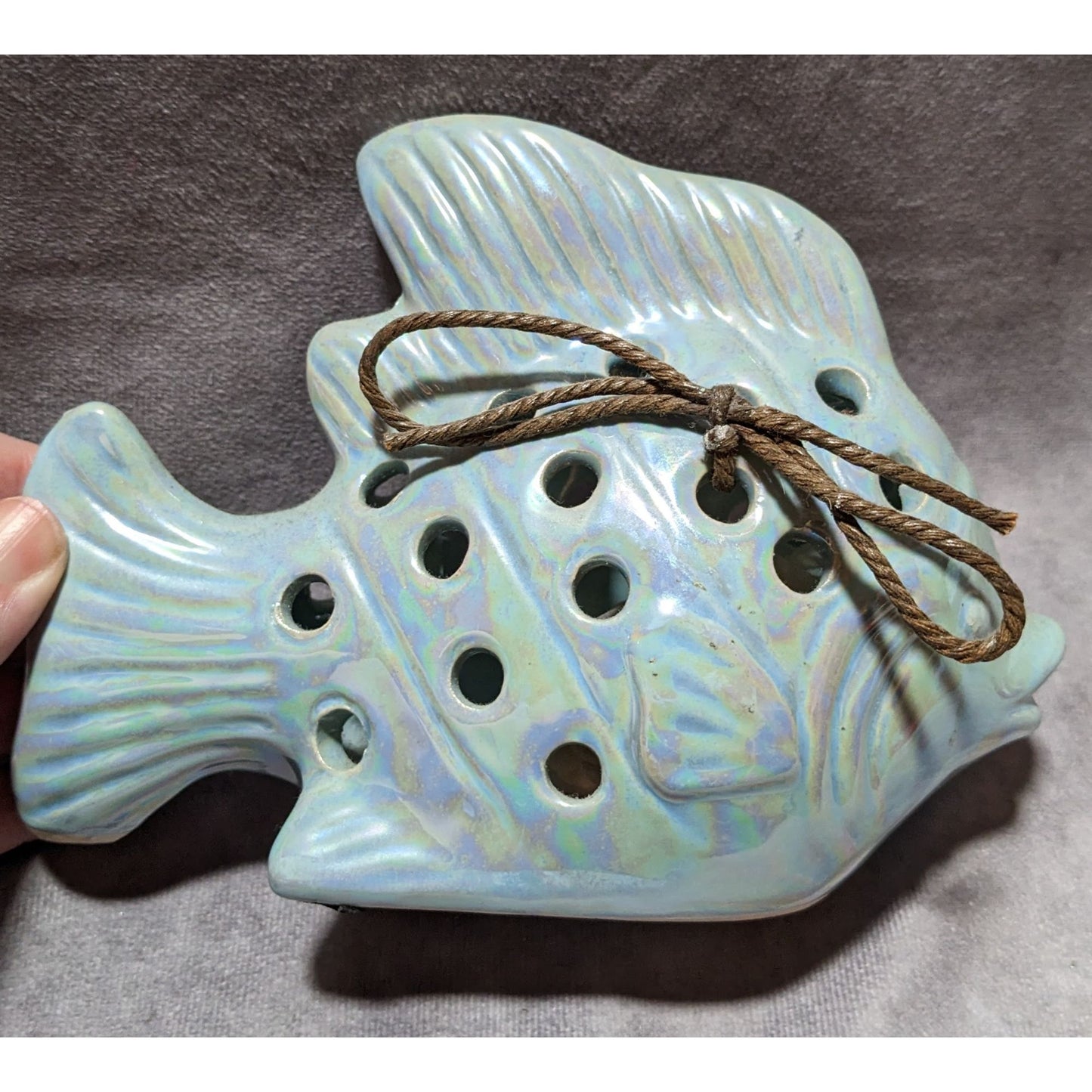 Mermaidcore Blue Iridescent Beachy Fish Decor