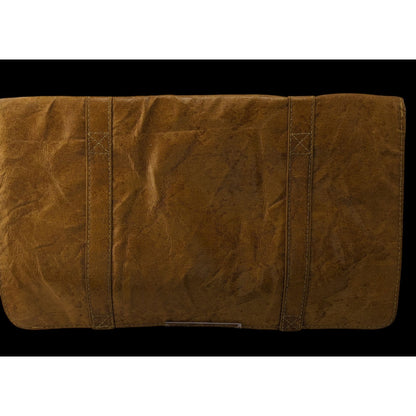 Retro Split Brown Faux Leather Clutch With Magnetic Closure 100% PVC Exterior & Cotton Lining