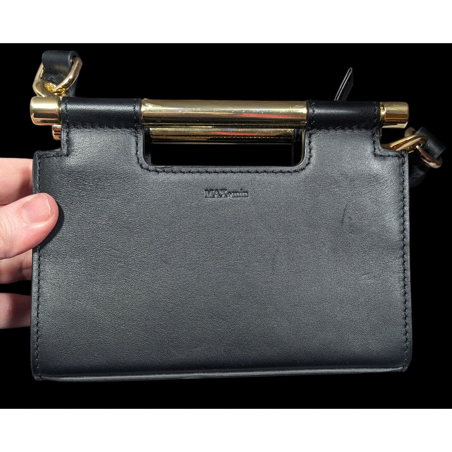 Max + Min Micro-Mini Meru Clutch In Black