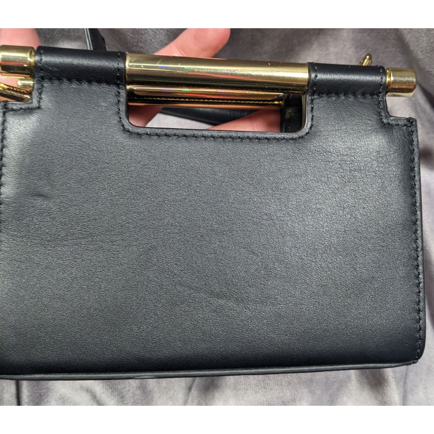 Max + Min Micro-Mini Meru Clutch In Black