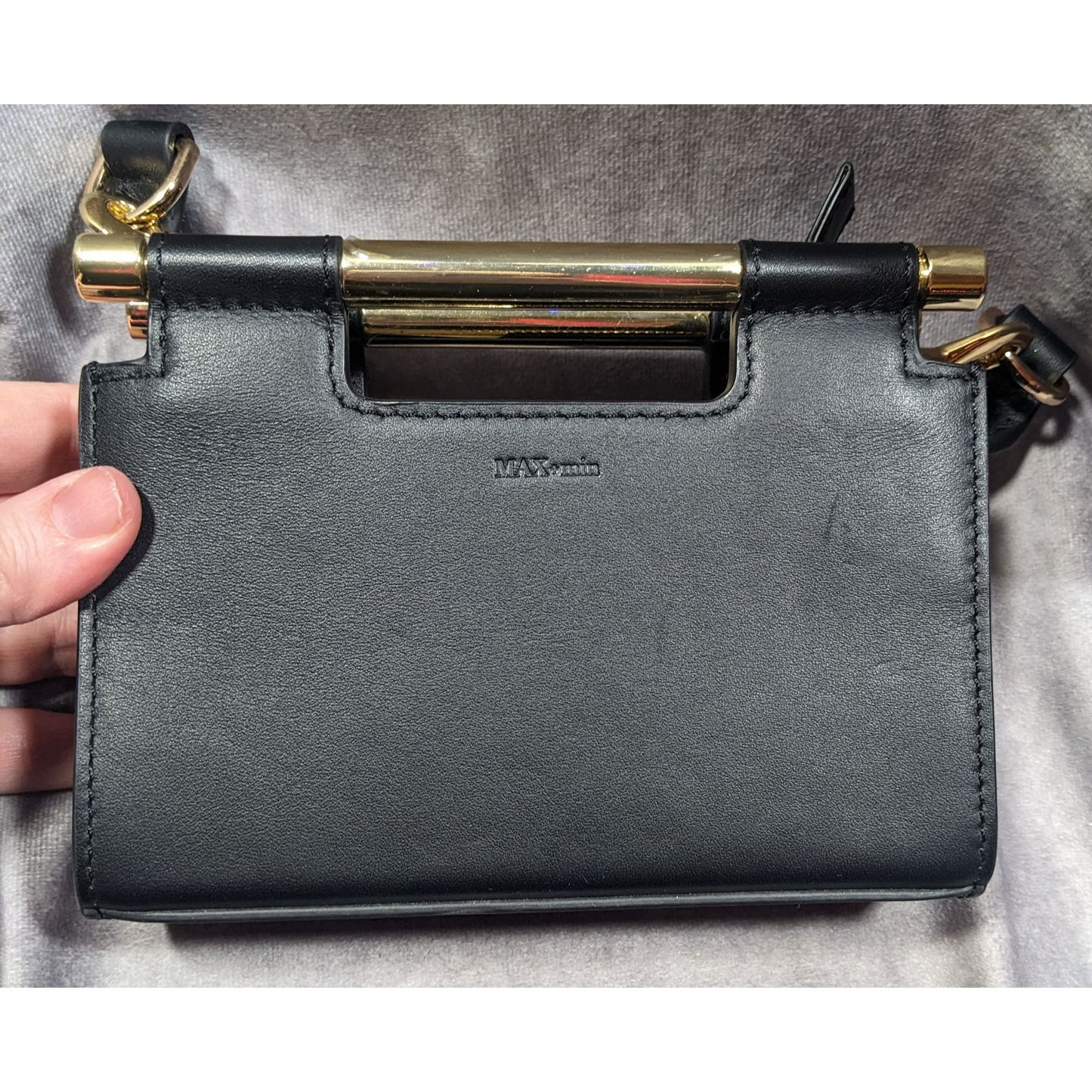 Max + Min Micro-Mini Meru Clutch In Black