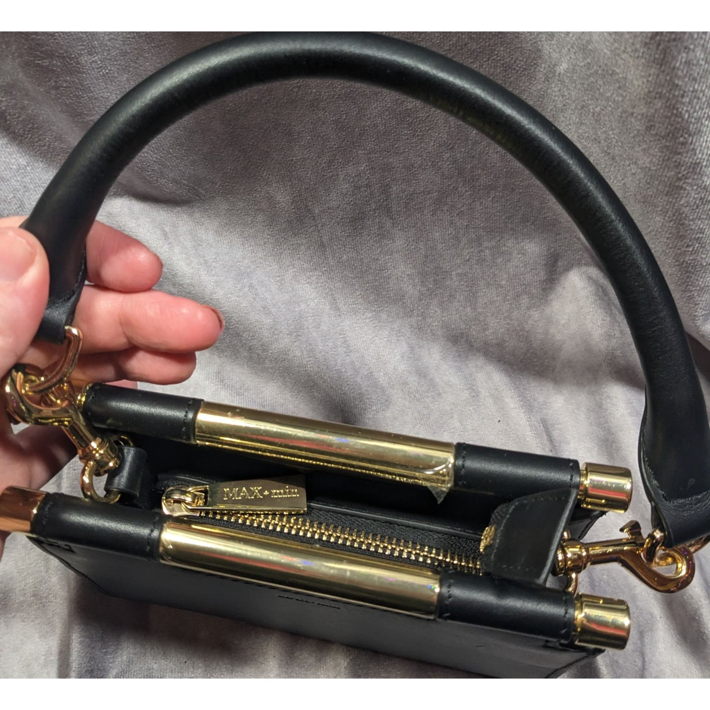 Max + Min Micro-Mini Meru Clutch In Black