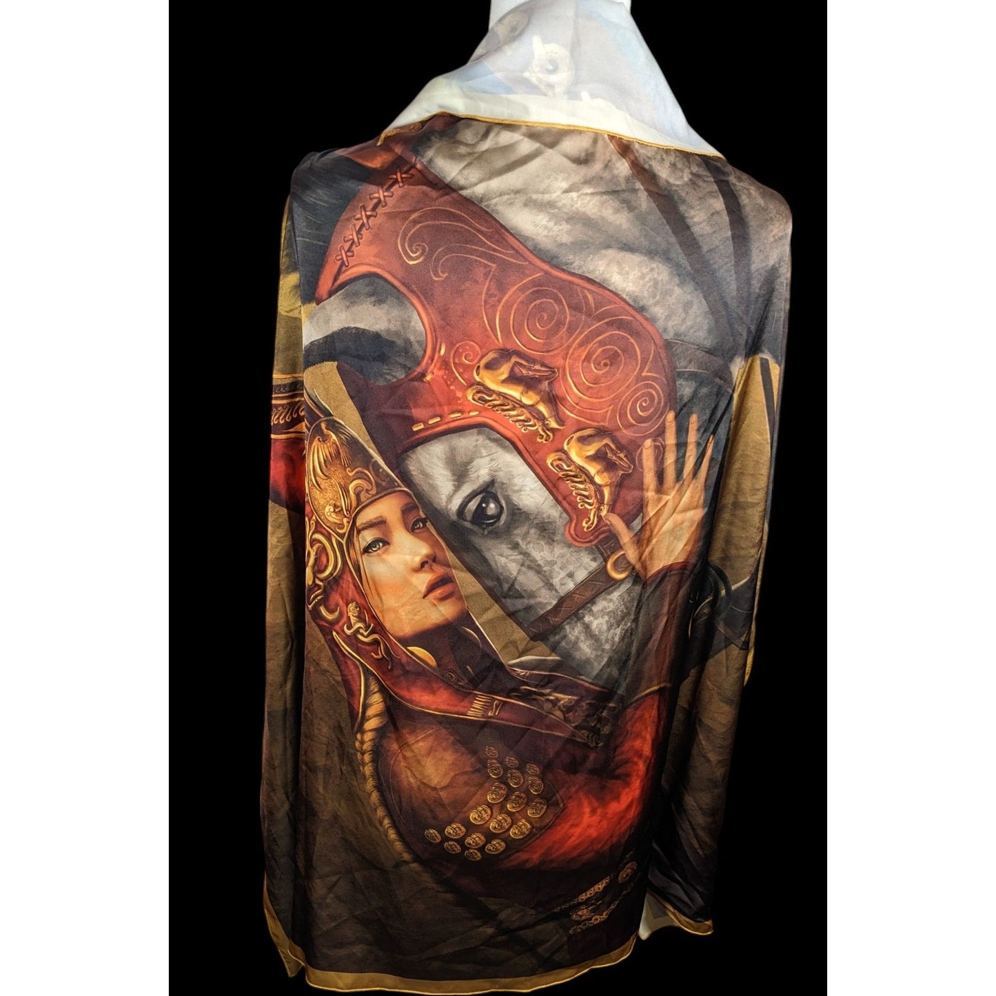Art History Horse And Rider Printed Scarf