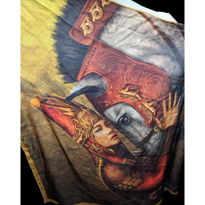 Art History Horse And Rider Printed Scarf