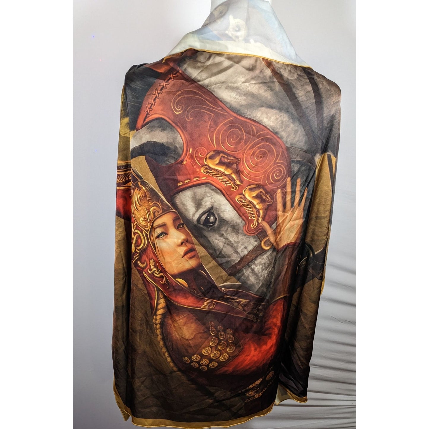 Art History Horse And Rider Printed Scarf