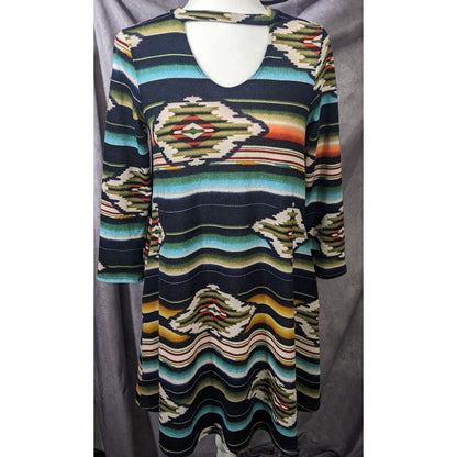 C.R.O. Brooklyn New York Southwestern Keyhole Dress Size Small