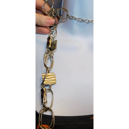 Chico's Silver Tone Abstract Link Necklace
