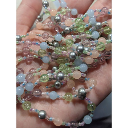 Coquette Pastel Whimsical Layered Beaded Necklace