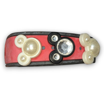 Disney Y2K Kawaii Plastic Red Black Mickey Charm MagicBand 8 Inch For Parts