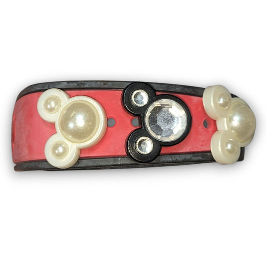 Disney Y2K Kawaii Plastic Red Black Mickey Charm MagicBand 8 Inch For Parts