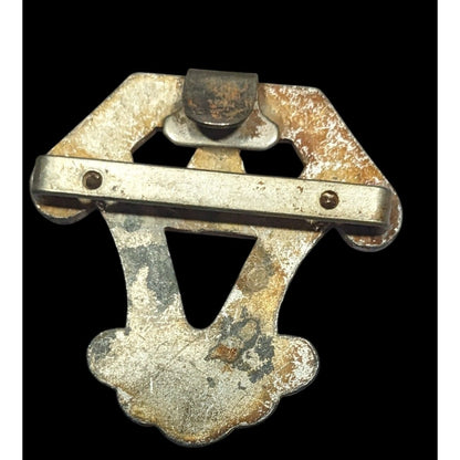 Antique Art Deco Rhinestone Silver Tone Dress Clip