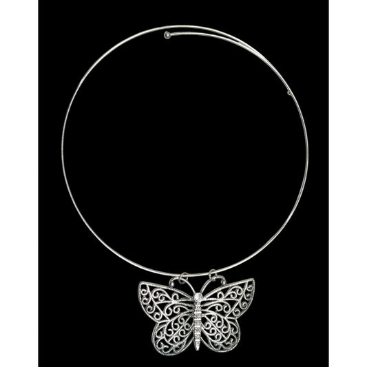Festival Fairycore Butterfly Pendant Coil Neckalce