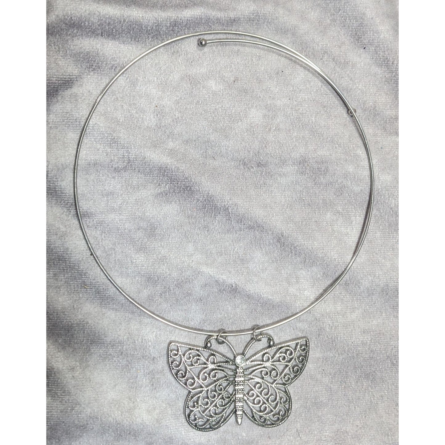 Festival Fairycore Butterfly Pendant Coil Neckalce