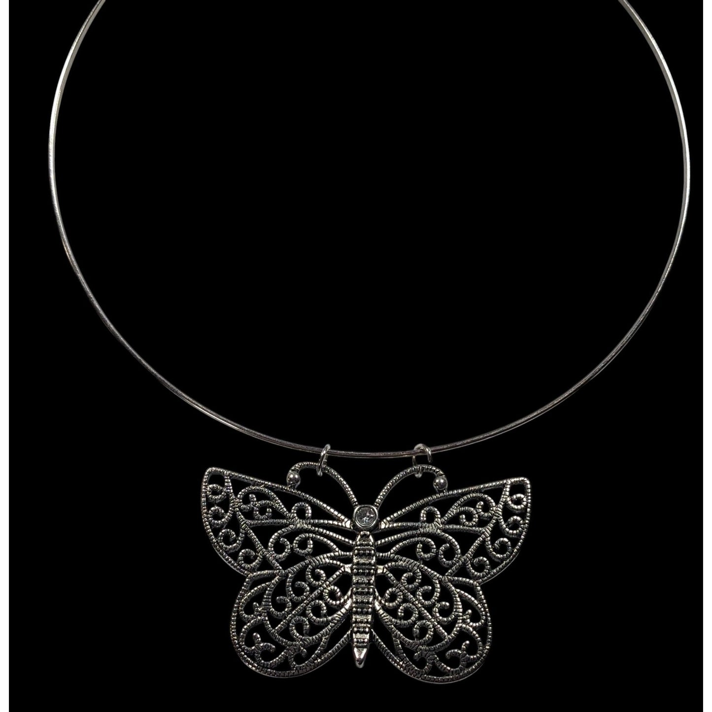 Festival Fairycore Butterfly Pendant Coil Neckalce