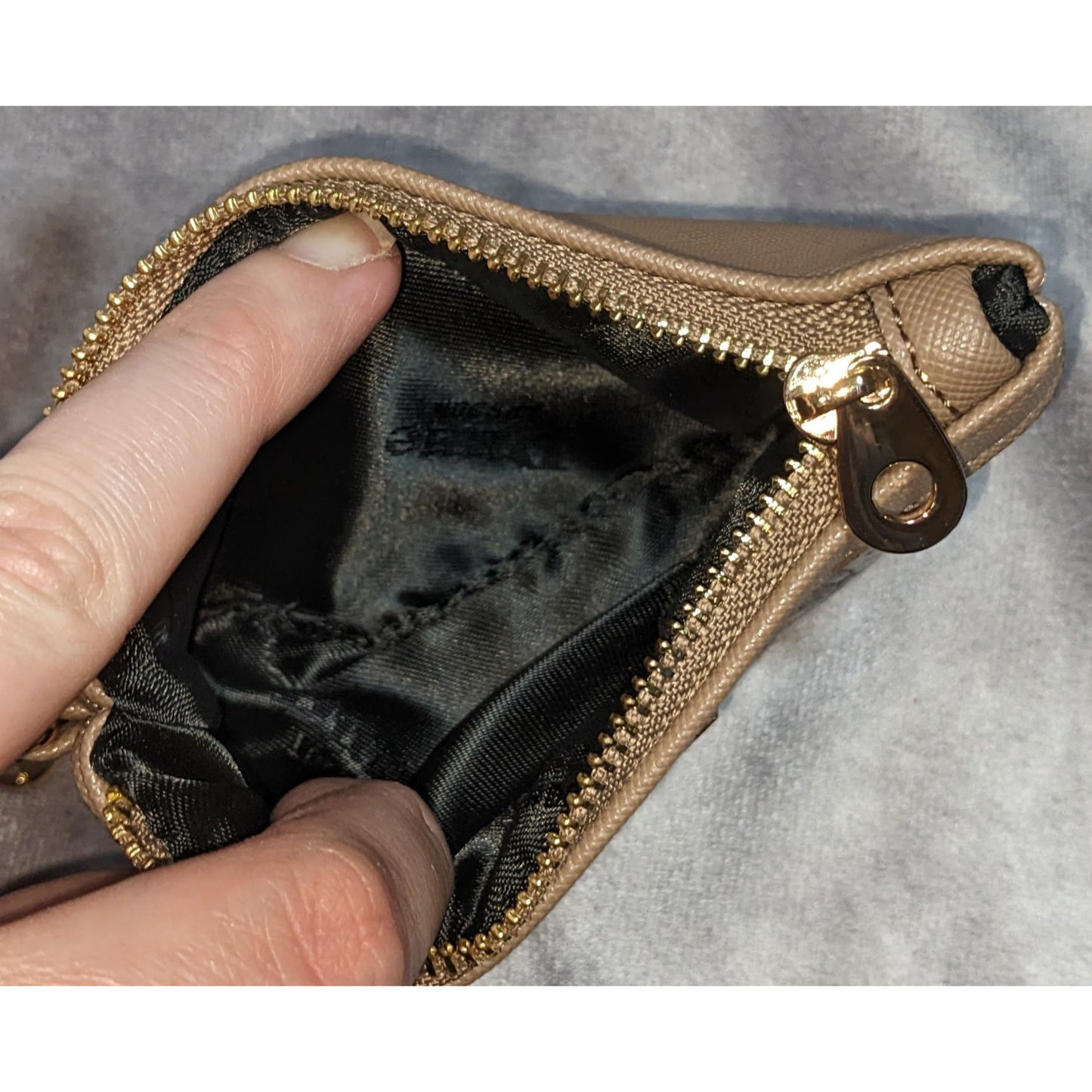 Dune London Womens Snake Print Zip Pouch With Gold Chain & Zip Closure