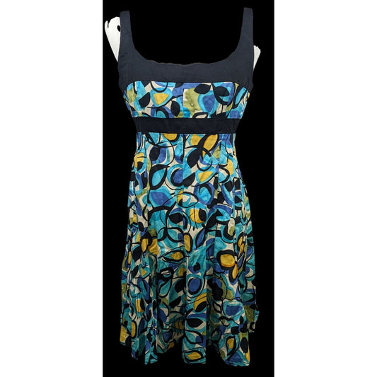 Preppy Blue Abstract Party Dress by Nine West