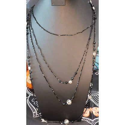 Gothic Multilayer Glass BeadedNecklace