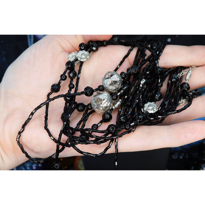 Gothic Multilayer Glass BeadedNecklace