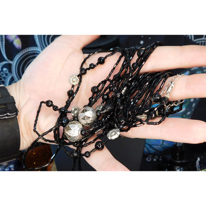 Gothic Multilayer Glass BeadedNecklace