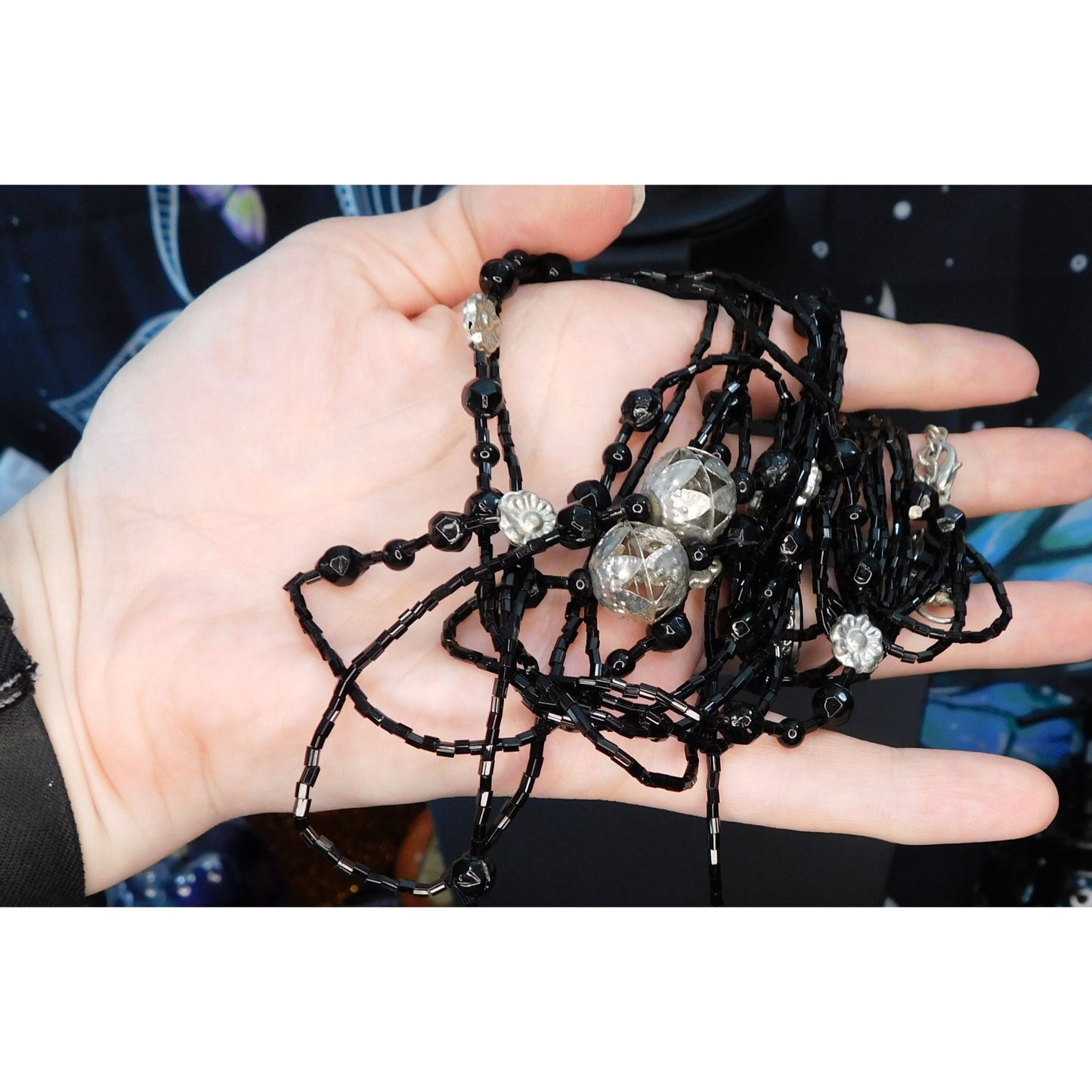 Gothic Multilayer Glass BeadedNecklace
