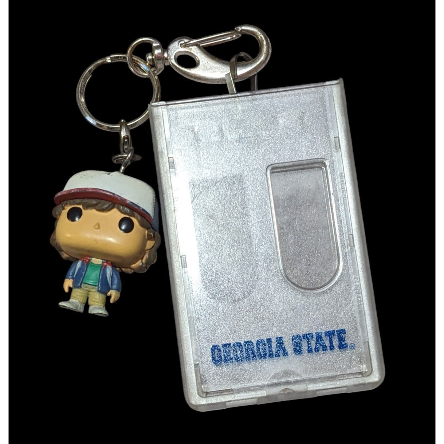 Stranger Things Dustin Funko Keychain With Georgia State ID Holder