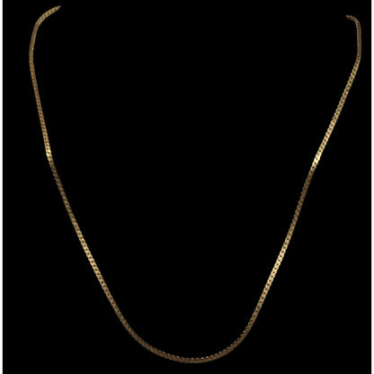 Elegant Classic Gold Tone Herringbone Chain Necklace