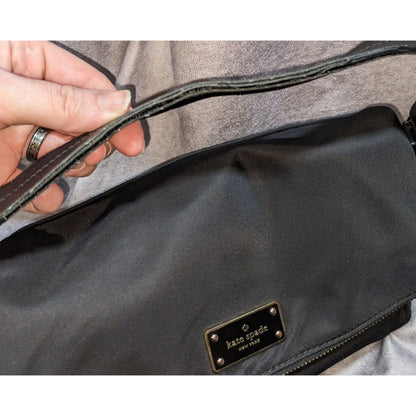 Kate Spade Wilson Road Black Nylon Fold-Over Satchel