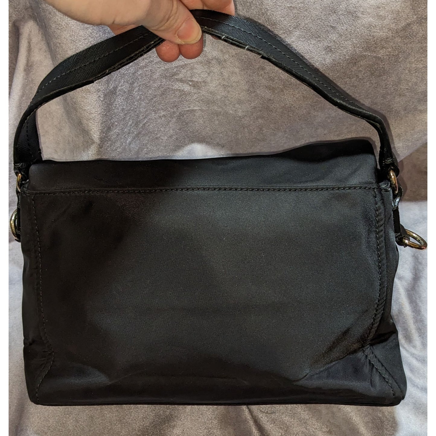 Kate Spade Wilson Road Black Nylon Fold-Over Satchel