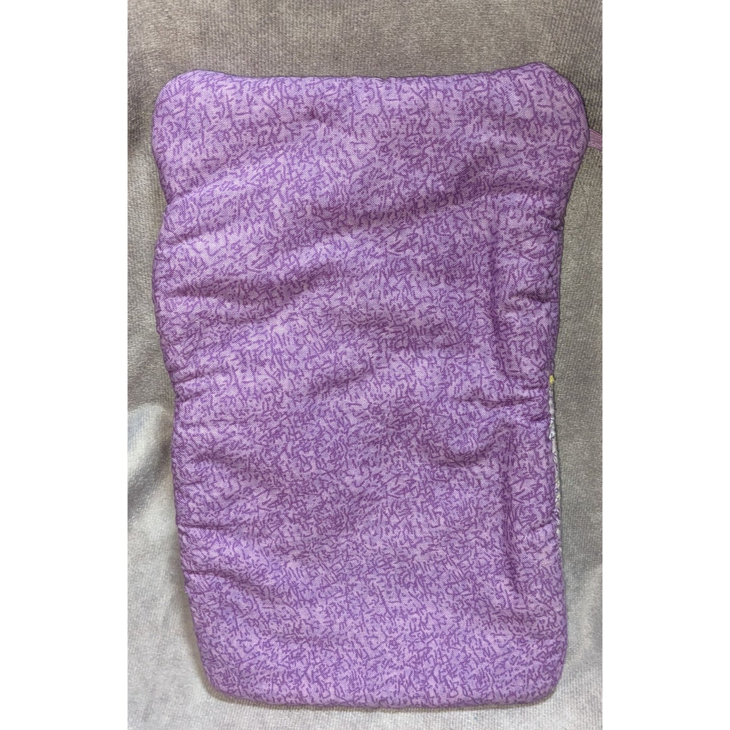 Purple Owl Quilted Zipper Pencil Case