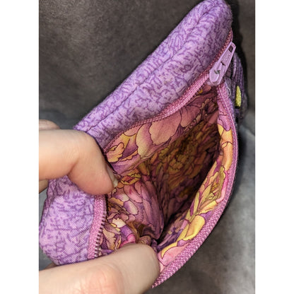 Purple Owl Quilted Zipper Pencil Case