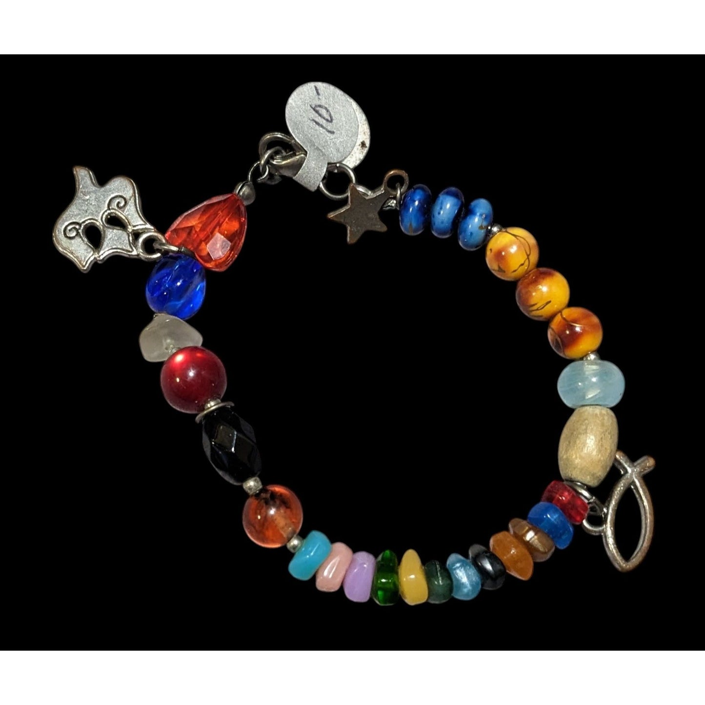 Handmade Rainbow Religious Charm Bracelet