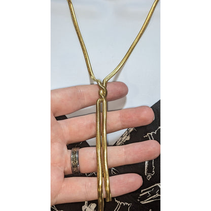Plunder Jewelry Minimalist Modern Y2K Gold Snake Chain Lariat Necklace
