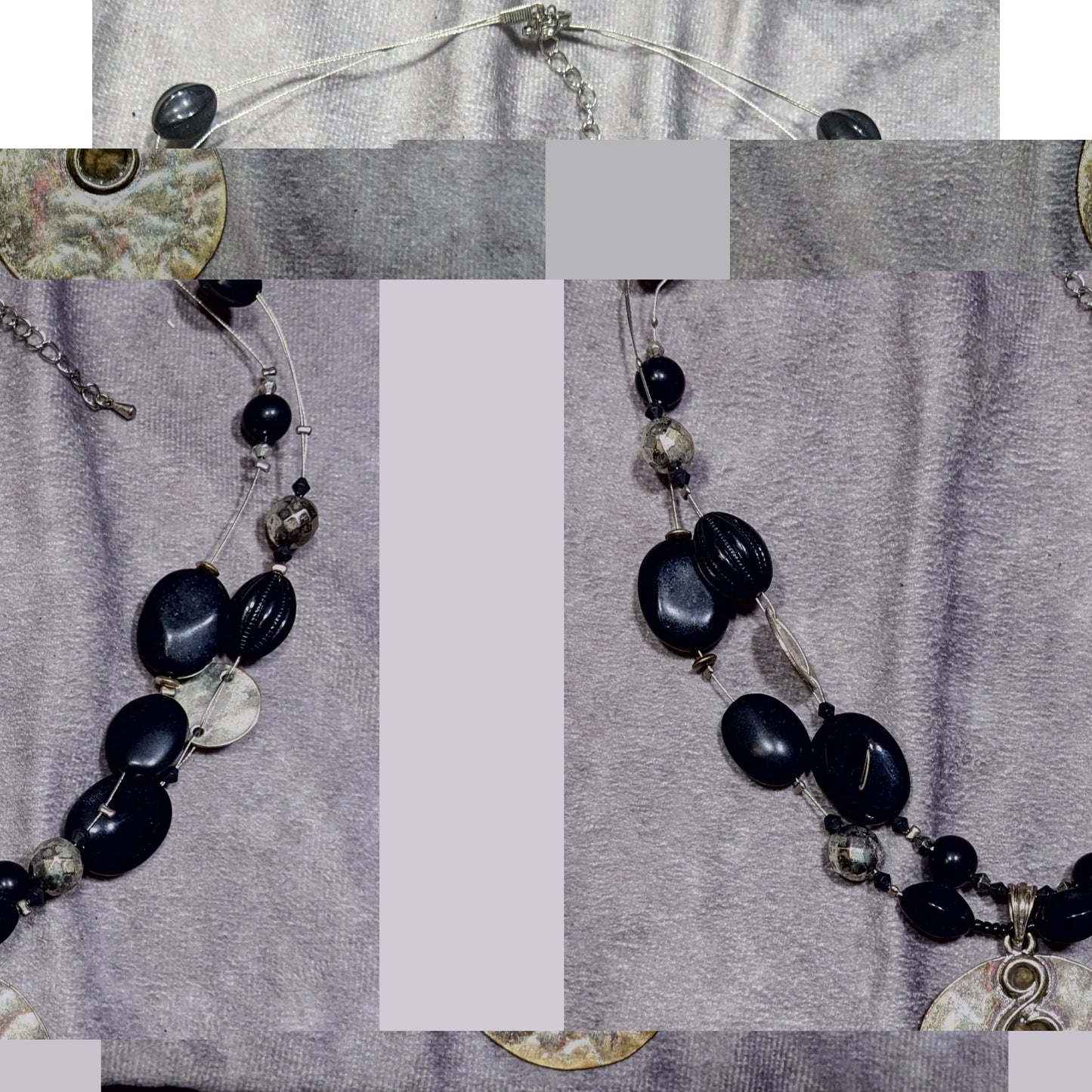 Bohemian Beaded Medallion Pendant Necklace