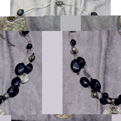 Bohemian Beaded Medallion Pendant Necklace