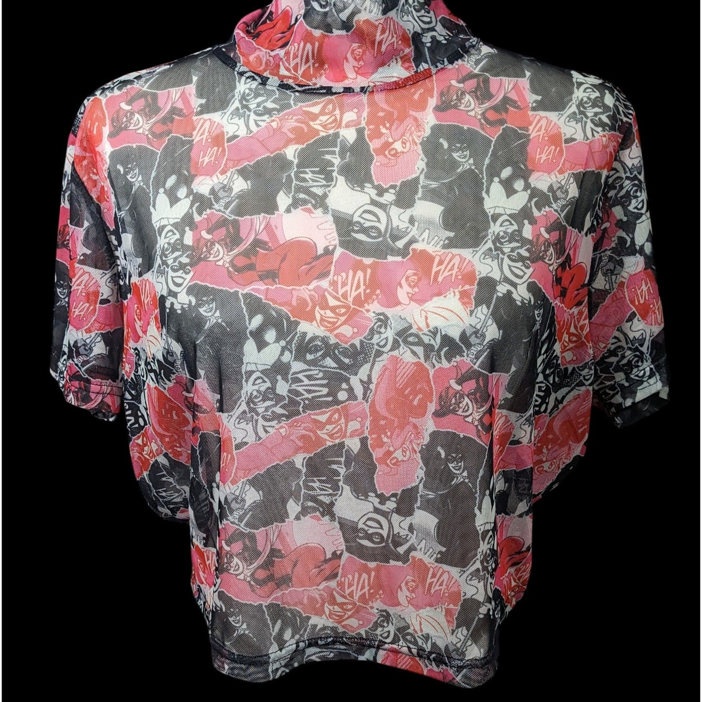 Harley Quinn x Smak Parlour Semi Sheer Crop Top Size 1X