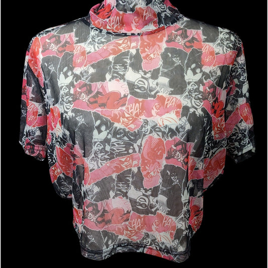 Harley Quinn x Smak Parlour Semi Sheer Crop Top Size 1X