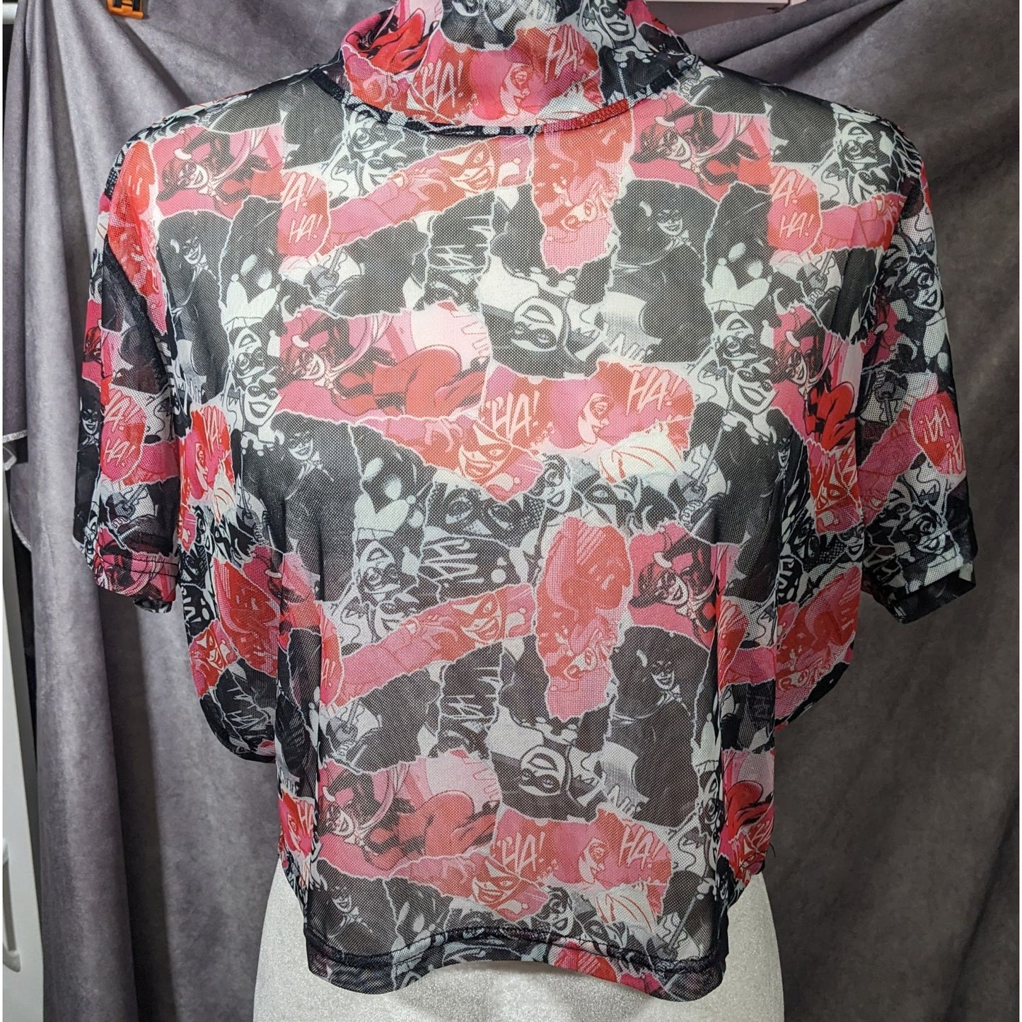 Harley Quinn x Smak Parlour Semi Sheer Crop Top Size 1X