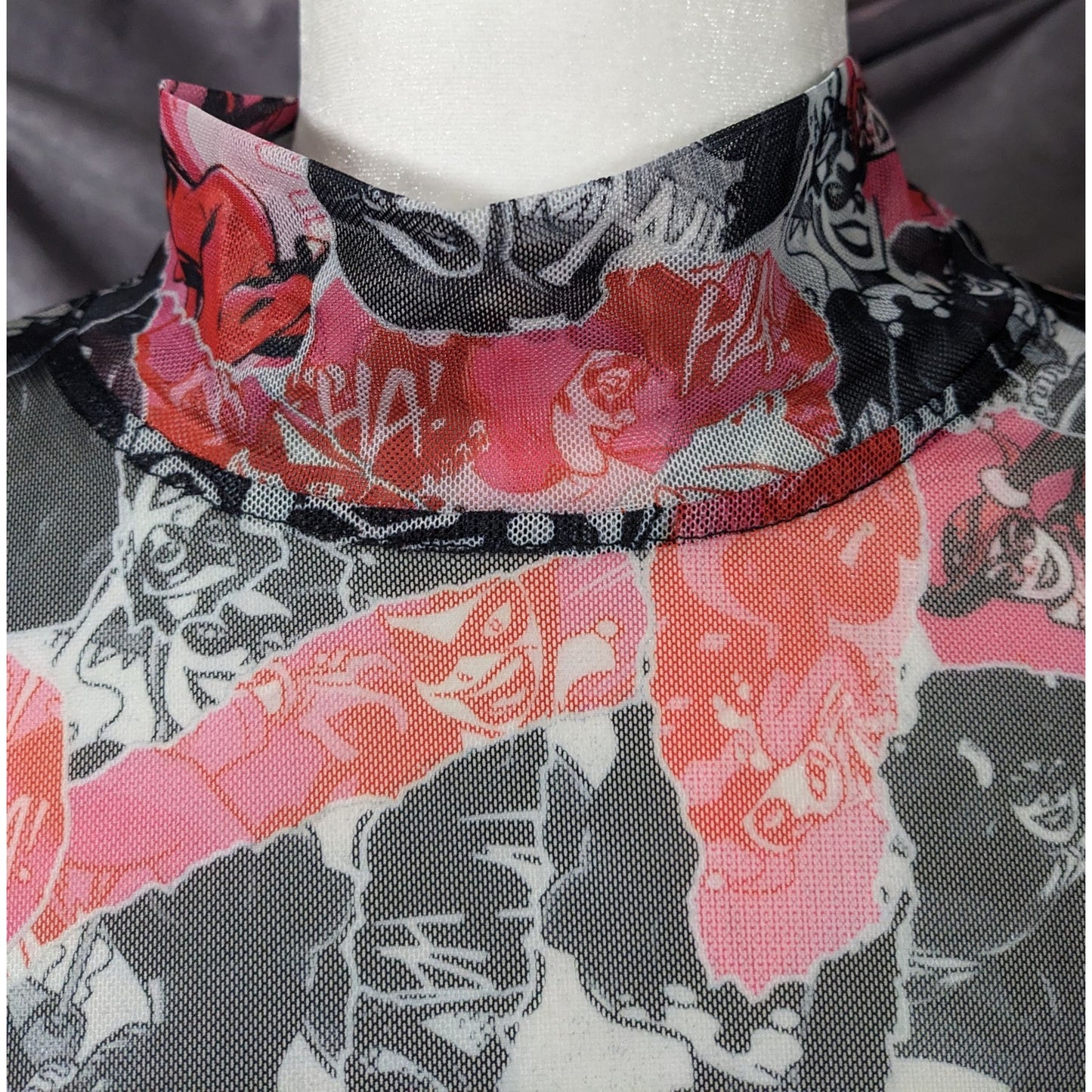 Harley Quinn x Smak Parlour Semi Sheer Crop Top Size 1X